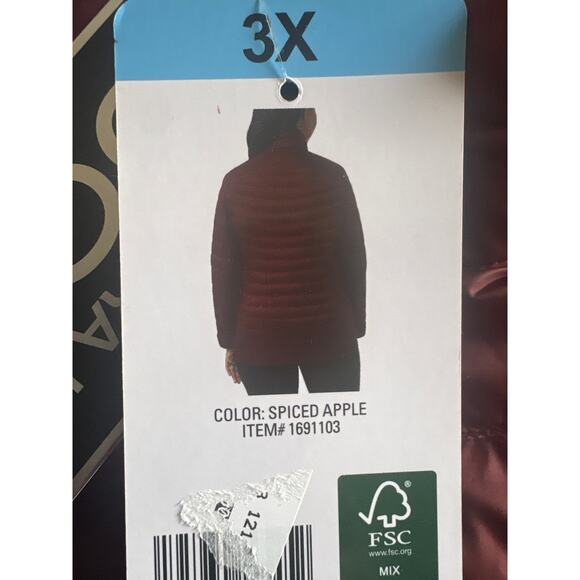 32 Degree Womens Red Apple Spice Heat Jacket 3X - Picture 4 of 5